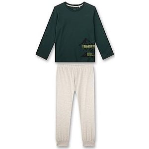 Sanetta Pyjama pour garçon vert | Pyjama confortable pour garçon long. | Taille pyjama, Dark Spruce, 152