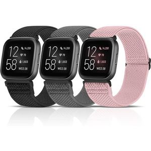 WNIPH Compatibel met Fitbit Versa 2/Fitbit Versa armband, voor dames en heren, klassieke elastische reservearmband voor Fitbit Versa 2/Fitbit Versa/Versa Lite, Geen edelsteen