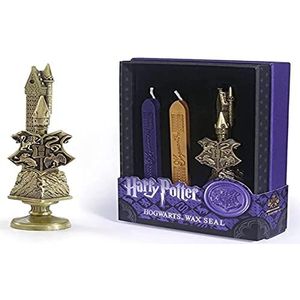 The Noble Collection Harry Potter Hogwarts Wax Seal – 16,5 cm (16,5 cm) De Cast Metal Stamp en Gekleurde Purple and Gold Wax Set – Officieel gelicentieerde filmset filmaccessoires cadeau stationery