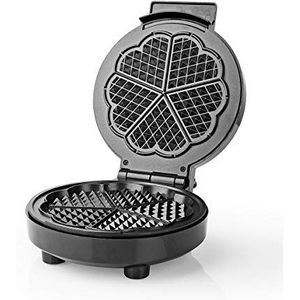 Nedis Wafelijzer - 5 Heart shaped waffles - 19 cm - 1000 W - Automatische temperatuurregeling - Aluminium / Kunststof