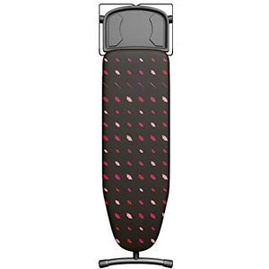 Strijkplank Plusboard Lips, 42 cm x 125 cm, 100% katoen, ideaal voor stoomcentrales, in hoogte verstelbaar, ijzeren steun, beveiligd sluitsysteem, geïntegreerde wielen, 9 kg, eenvoudige opslag