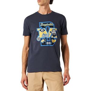 Springfield T-shirt Minions heren, donkerblauw, S, Donkerblauw