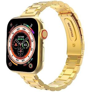 MoKo Horlogebandje compatibel met Apple Watch 38 mm 40 mm 41 mm iWatch Series SE 2 SE 8 7 6 5 4 3 2 1 - Smalle en elegante roestvrij stalen polsband - Metalen reserveband