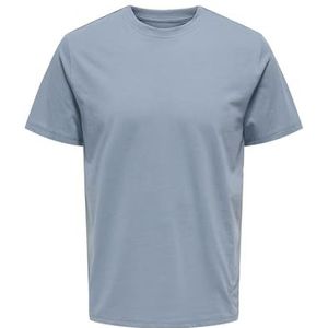 ONLY & SONS T-shirt à col rond ONSMAX Life - Coupe droite - XS S M L XL XXL, gris, M