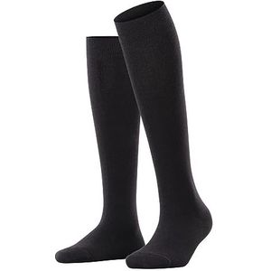ESPRIT Basic Pure lange sokken, ademend, biologisch katoen, hoge zachte randen, zonder druk op het been, geschikt voor diabetici, effen, platte teennaad, 1 paar, Zwart (Black 3000) nieuw