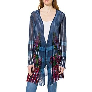 Desigual JERS_rin Cardigan pullover voor dames, Blauw