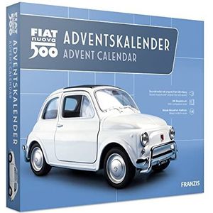 Fiat 500 Adventskalender meervoudig metalen model in mastvak 1:38, met startboek, opbouwhandleiding en achterkantwissen