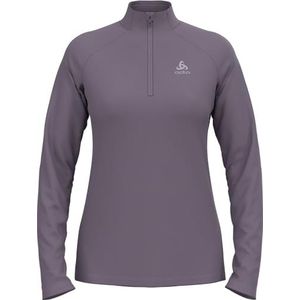 Odlo Pull en polaire pour femme Essential Light I Couche intermédiaire avec demi-fermeture éclair I T-shirt de randonnée à manches longues