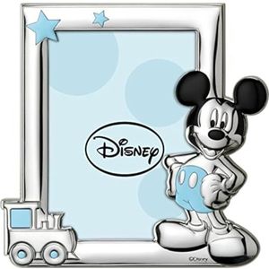 Disney Baby Mickey Mouse - zilveren fotolijst voor tafel of nachtkastje voor de babykamer, perfect als cadeau-idee voor doop of verjaardag