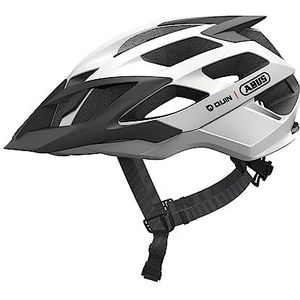 ABUS Moventor Quin Mountainbike-helm, smart fietshelm met ongevallenherkenning en SOS-alarmsysteem voor mannen en vrouwen, wit, M