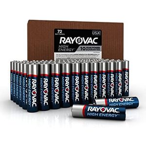 Getue RAYOVAC AAA 72 stuks high energy alkaline batterijen, 824-72BX