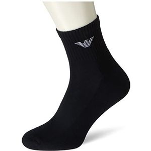 Emporio Armani 3 Pack Short Socks Sporty Terrycloth Set van 3 korte herensokken, Navy Blauw