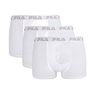 Fila FU5004/3 boxershorts voor heren, verpakking van 3 stuks, wit, maat XXL, 300 wit