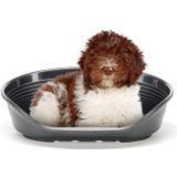 Ferplast SIESTA DELUXE 8, Kunststof mand voor honden en katten, geperforeerde bodem, antislip, comfortabele kinsteun