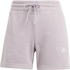 adidas Seasonal Essentials korte fleece shorts met monogram voor dames, medium