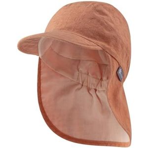 Sterntaler Zonnehoed met nekbescherming van katoen, jacquard, zonnehoed voor meisjes, Lichtbruin