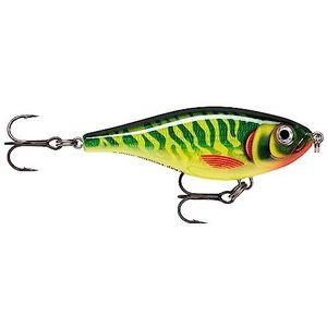 Rapala - Visaas X-Rap Twitchin' Shad – visuitrusting met transparant lichaam – aas in de zee – zwemdiepte 0,3 – 0,6 m – maat 8 cm/13 g – gemaakt in Estland – Hot Perch