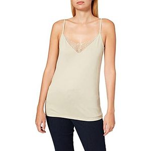 ESPRIT Collection Jersey top met Lenzing™ ECOVERO™ kant, Dusty Groen