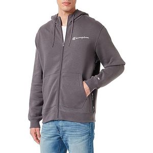 Champion Legacy American Tape - Powerblend Fleece Full Zip Sweatshirt met capuchon voor heren, Grigio Grafite