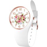 Ice-Watch - Ice Flower White Bouquet - Wit dameshorloge met siliconen band - 021742 (Medium), Wit., Modern