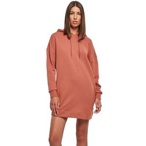 Urban Classics Dames Organic Oversized Terry Hoody Jurk voor dames, Terracotta, S, Terracotta