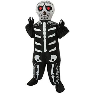 AlagiFun Opblaasbaar skelet kostuum (volwassenen), grappig Halloween opblaasbaar skelet kostuum frame voor heren