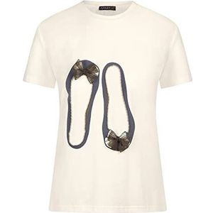 ApartFashion T-Shirt Blouse, Crème/Olive, 46 Dames, Crème/Olive, 44, crème/olijf