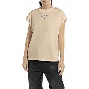 Replay W3065 T-shirt dames, 803 - Licht taupe