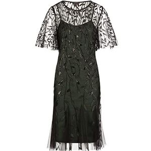 ApartFashion Kanten jurk, dames, zwart/smaragd, 48, Zwart/Emerald