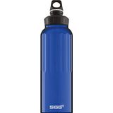 SIGG WMB Traveller Dark Blue drinkfles (1,5 l), luchtdichte fles, fles zonder schadelijke stoffen, ultralichte aluminium fles