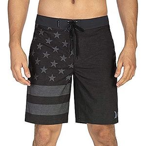 Hurley Phantom Cheers Usa Flag 20 inch Boardshort Heren Skaterbroek, Zwart, 34, zwart.