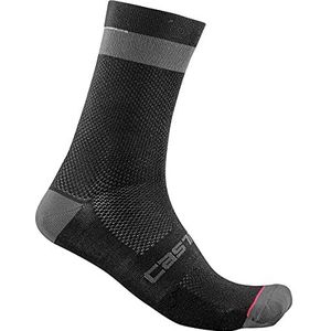 CASTELLI alpha 18 sokken heren, zwart/donkergrijs., S
