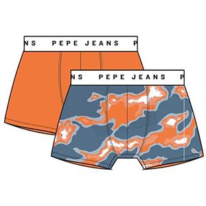 Pepe Jeans Camo Tk 2p Herenshirt (2 stuks), Oranje (oranje).