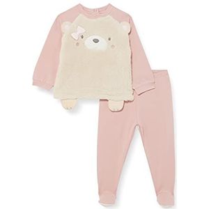 Chicco Completino Maglietta E broek in Felpa Elasticizzata Pijama set, roze, 50 cm babyjongens, Roze
