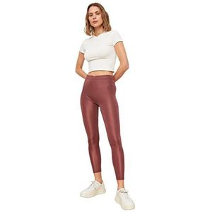 Trendyol Brown Bright Disco gebreide legging voor dames, Roze