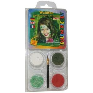 Eulenspiegel 204917 - Bos fee make-up set voor ca. 40 maskers, make-up kleuren, carnaval, themafeest