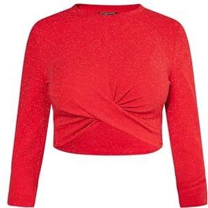 SANIKA T-shirt à manches longues pour femme, rouge, L