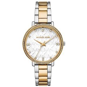 Michael Kors MK4595 Pyper horloge met drie wijzers van zilverlegering, 38 mm, met lichtmetalen armband, meerkleurig, armband, Meerkleurig, armband