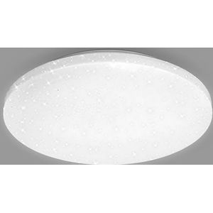 BRILONER Led-plafondlamp met sterrendecor, led-plafondlamp voor badkamer, IP44, geperforeerd, neutraal wit licht, diameter 340 mm, wit