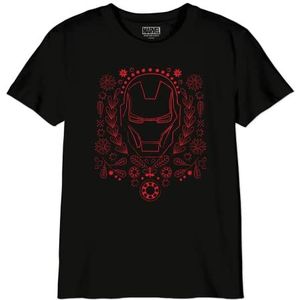 Marvel T-shirt voor jongens, zwart, 8 jaar, zwart.