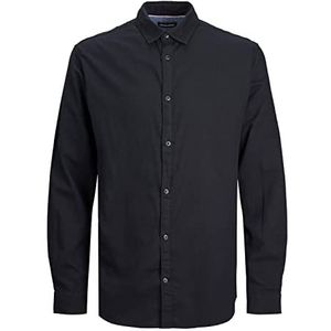 Jack and Jones Gingham Herenhemd, casual, lange mouwen, zwart (zwart/dettaglio), XXL, Zwart (Black/Dettaglio)