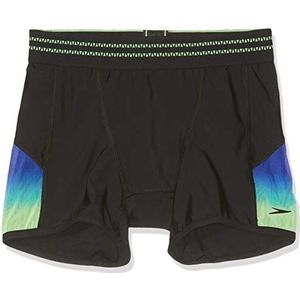 Speedo Hydrosense Zwemshorts voor heren, Zwart/Zest/Blauw Chroom