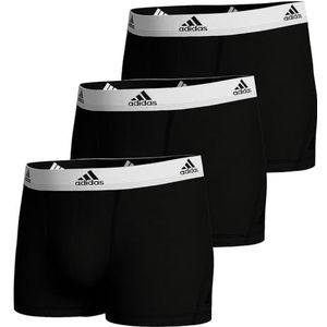 Adidas Set van 3 comfortabele katoenen boxershorts voor heren, maten S tot 3XL, zwart 2, XL, Zwart 2
