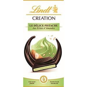 Lindt - Reep Délice Pistache Amandel Creation – pure chocolade, 150 g