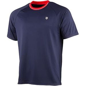 K-Swiss KS TAC Heritage Classic Tennisshirt voor heren, Navy Blauw