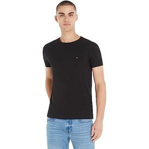 Tommy Hilfiger Core Stretch Slim T-shirt met C-hals S/S heren T-shirts, Zwart