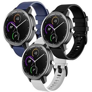 FunBand Compatibel met Garmin Vivoactive 3 Strap, 20 mm zachte siliconen vervangende polsbandjes geschikt voor Garmin Vivoactive 3 Music/Forerunner 645 Muziek/Vivomove HR Smartwatch