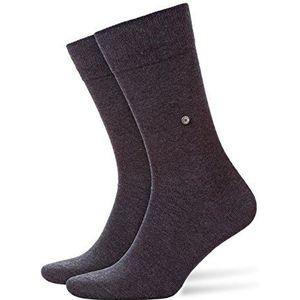 Burlington Everyday 2-pack ademende katoenen sokken voor dames, duurzaam, zacht, elegant, klassiek, voor dagelijks gebruik en werk, multipack 2 paar, Grijs (Antraciet Melange 3081)