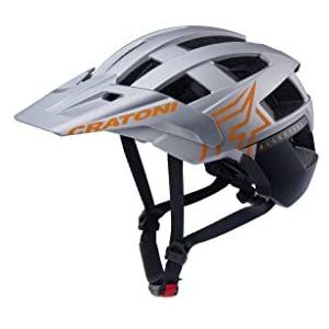 Cratoni Unisex - Allset Pro helm voor volwassenen, zilver/oranje, mat, S