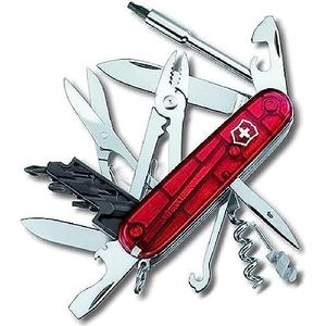 Victorinox Zakmes Cyber Tool M (32 functies, lemmet, blikopener, bitsleutel/houder) rood transparant